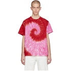 Kwaidan Editions SSENSE Exclusive Pink and Red Tie-Dye T-Shirt