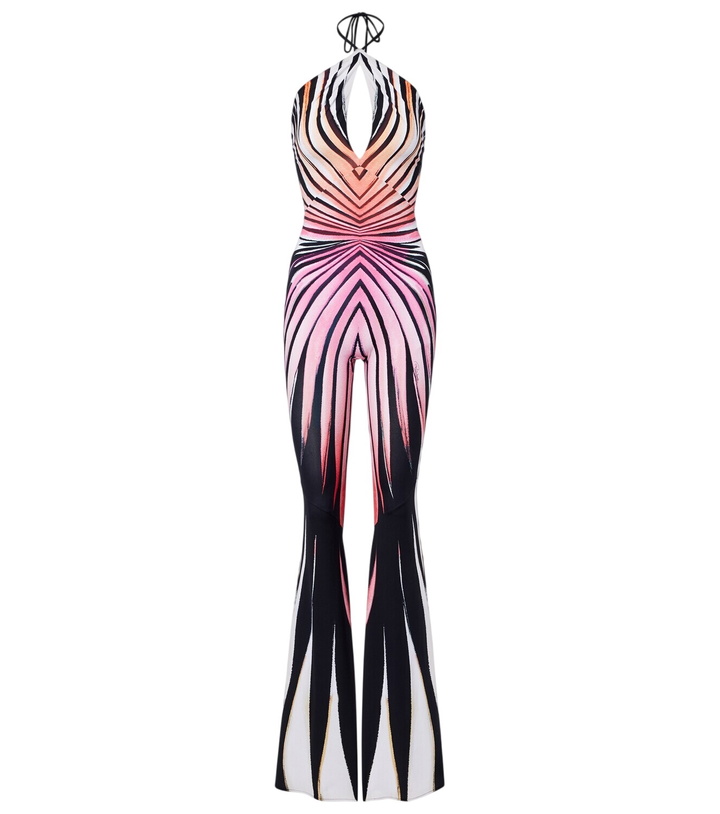 Photo: Roberto Cavalli Printed halterneck jumpsuit