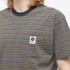 Polar Skate Co. Men's Stripe Pocket T-Shirt in Black/Green