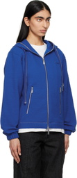 ADER error Blue Realce Zip-Up Product. 31 Hoodie