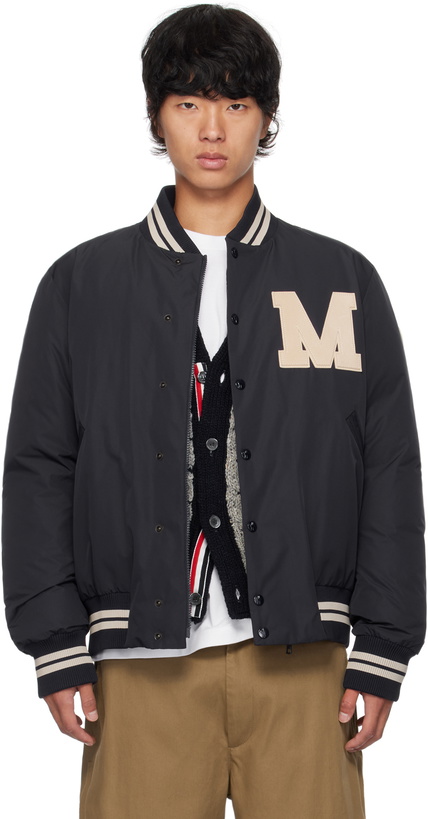 Photo: Moncler Navy Lateltin Down Bomber Jacket