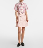 Burberry Josselyn belted cotton miniskirt