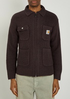 Carhartt Wip Chore Knit Cardigan Dark Brown