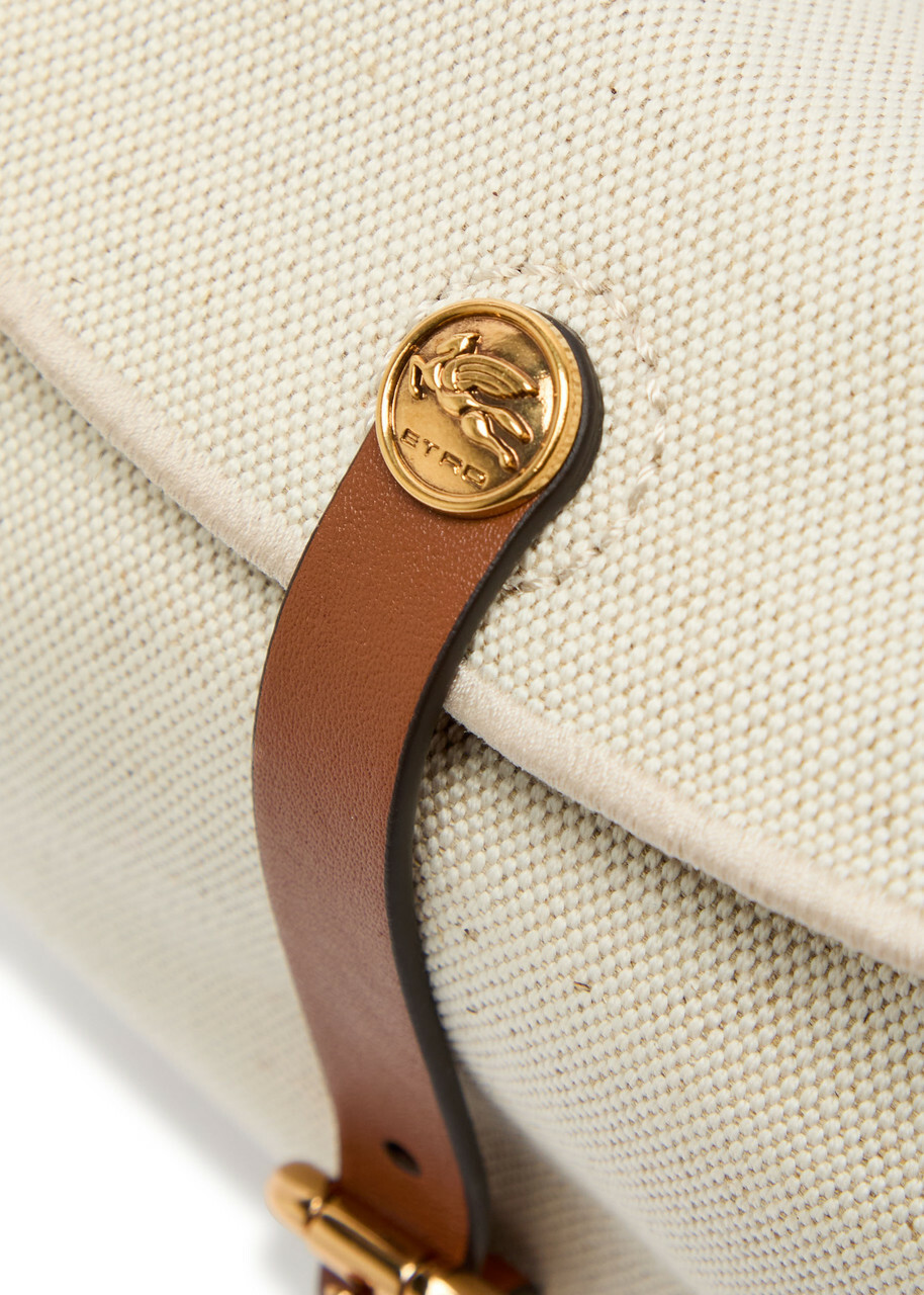 Etro Pony Canvas and Leather Cross-body bag - Beige - One Size