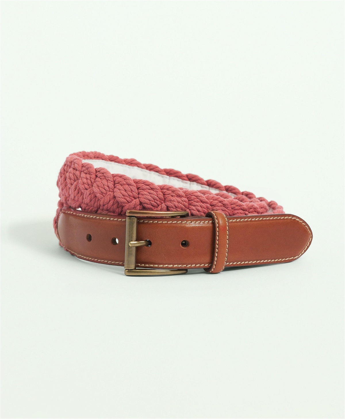 Photo: Brooks Brothers Men's Braided Cotton Belt | Red