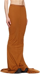 Rick Owens Orange Pillar Maxi Skirt