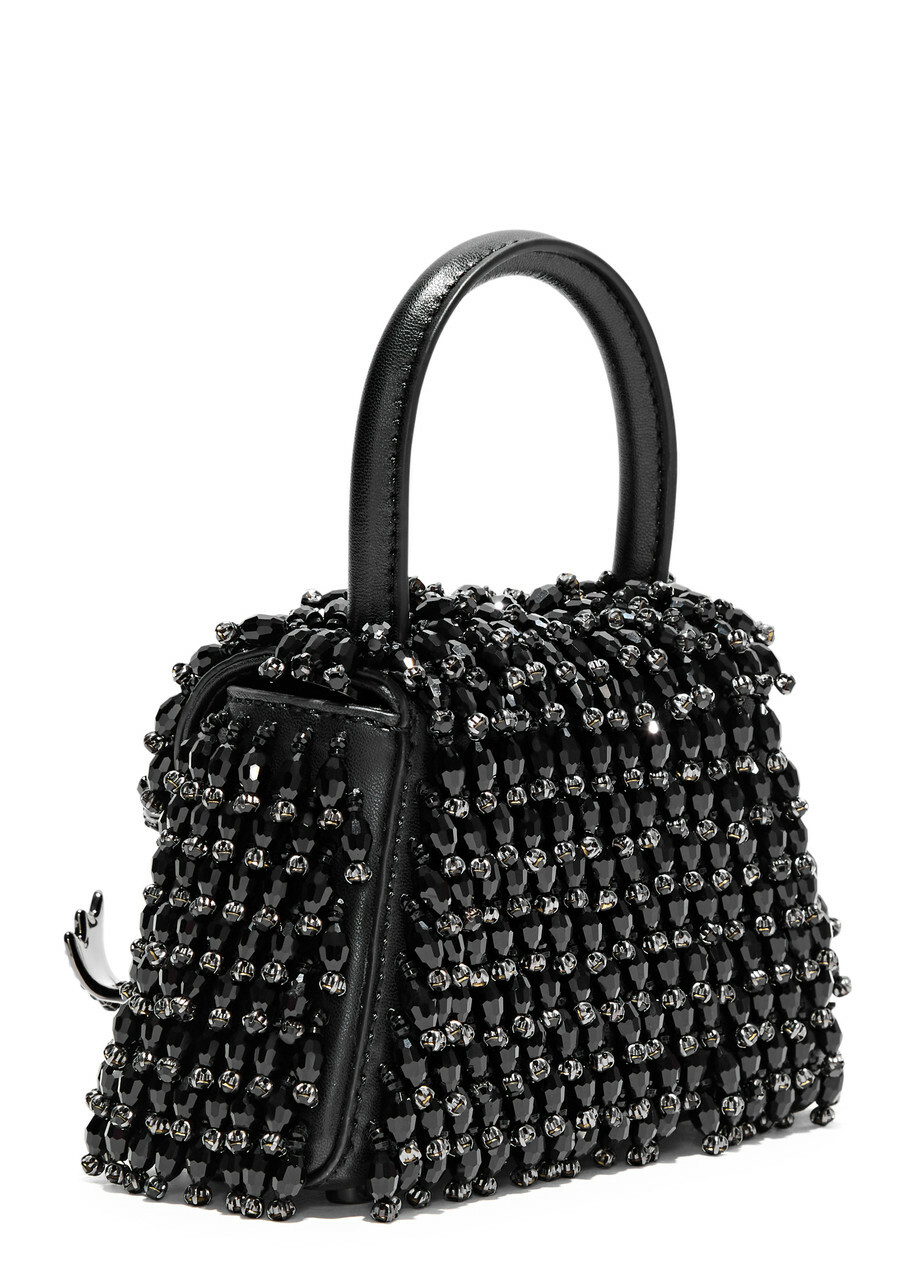 Self-portrait Micro Embellished Leather top Handle bag - Black - One Size