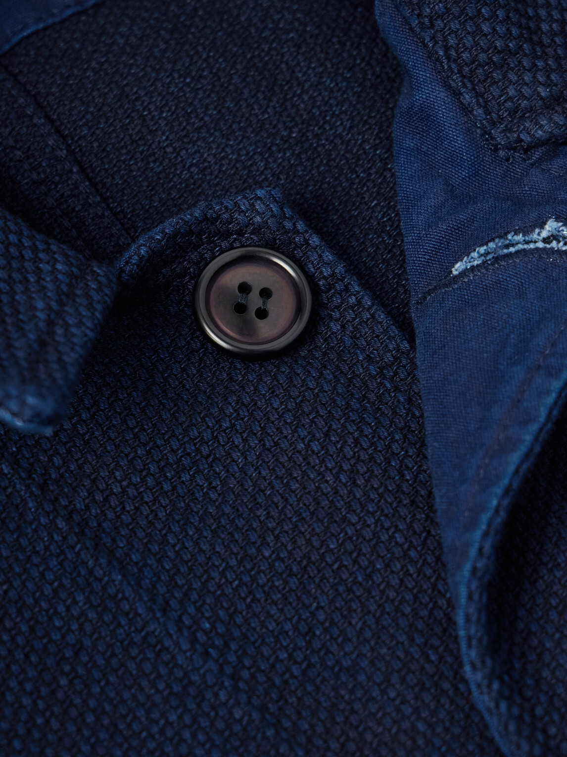 Blue Blue Japan - Sashiko Cotton Jacket - Blue