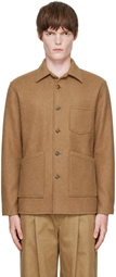 Comme des Garçons Homme Tan Wool Beaver Bonding Jacket