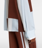 SIR Marais colorblocked silk shirt