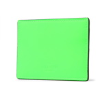 Valentino - Valentino Garavani Logo-Print Neon Leather Cardholder - Green