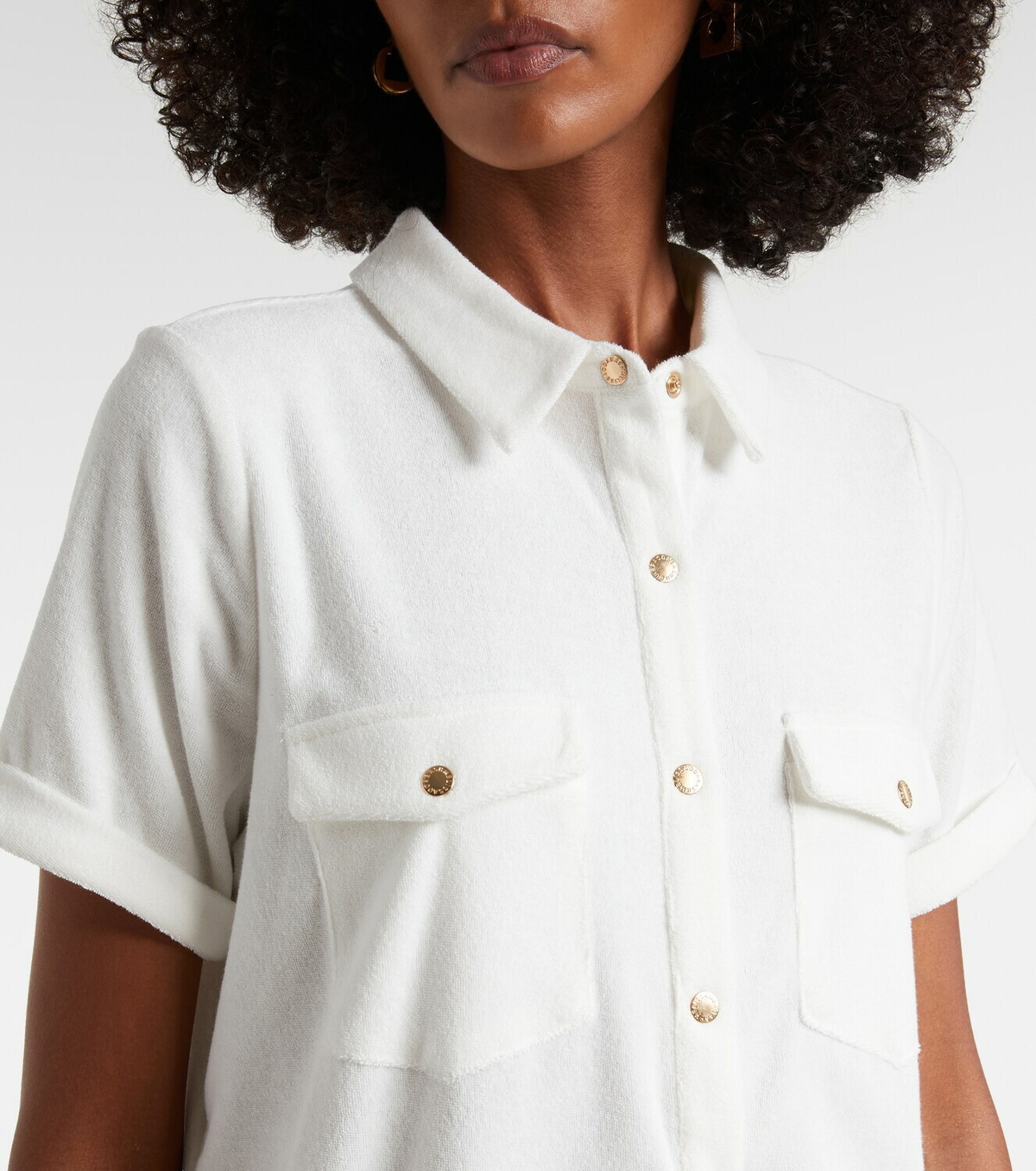 Melissa Odabash Tori cotton-blend shirt