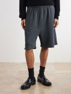 Willy Chavarria - Straight-Leg Printed Cotton-Jersey Shorts - Black