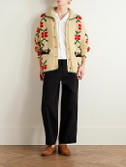 BODE - Pirate Ship Intarsia Virgin Wool Cardigan - Neutrals