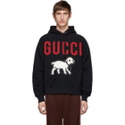 Gucci Black Oversized Lamb Hoodie