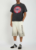 Satoshi Nakamoto Ask Satoshi Embellished Distressed Cotton T-shirt Black Other