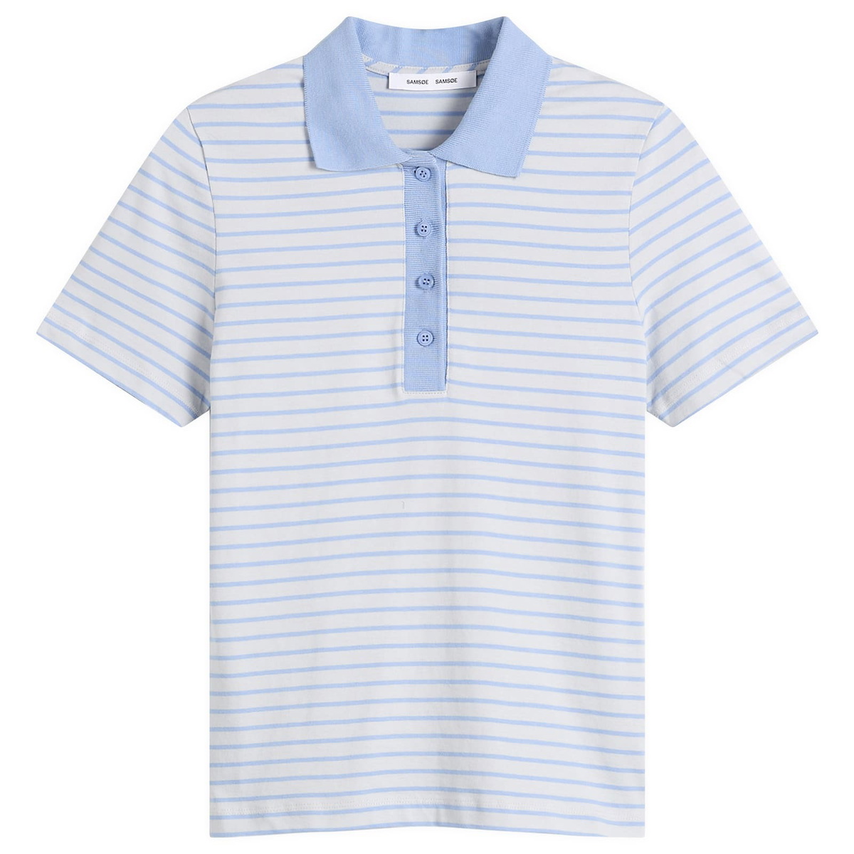 Samsøe Samsøe Women's Bri Knitted Polo Shirt Top in Rosewater