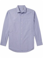 Kaptain Sunshine - Striped Cotton-Poplin Shirt - Purple