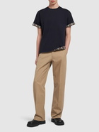 BOTTEGA VENETA Double Layer Checked Cotton T-shirt