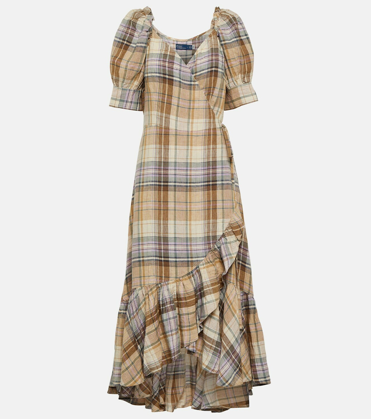 knee length dresses for ladies Jude Connally Pauline Stretch Linen Dress -Montauk Plaid – The Perfect Pair  Sensology main image 1