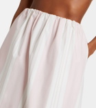 Posse Rosie striped cotton midi skirt