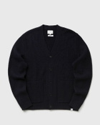 Norse Projects Loki Wool Cotton Rib Cardigan Blue Mens Zippers & Cardigan