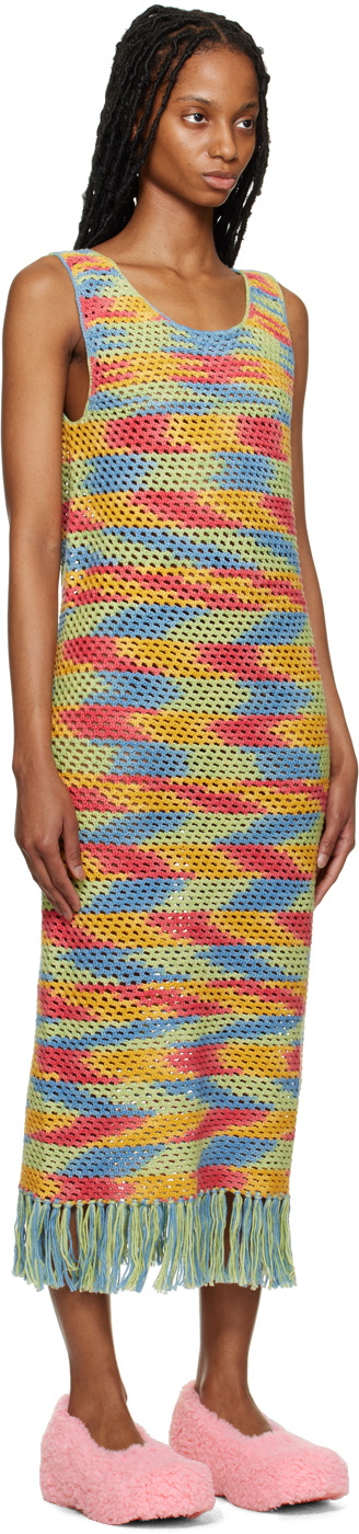 The Elder Statesman Multicolor Bridle Midi Dress