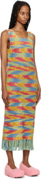 The Elder Statesman Multicolor Bridle Midi Dress