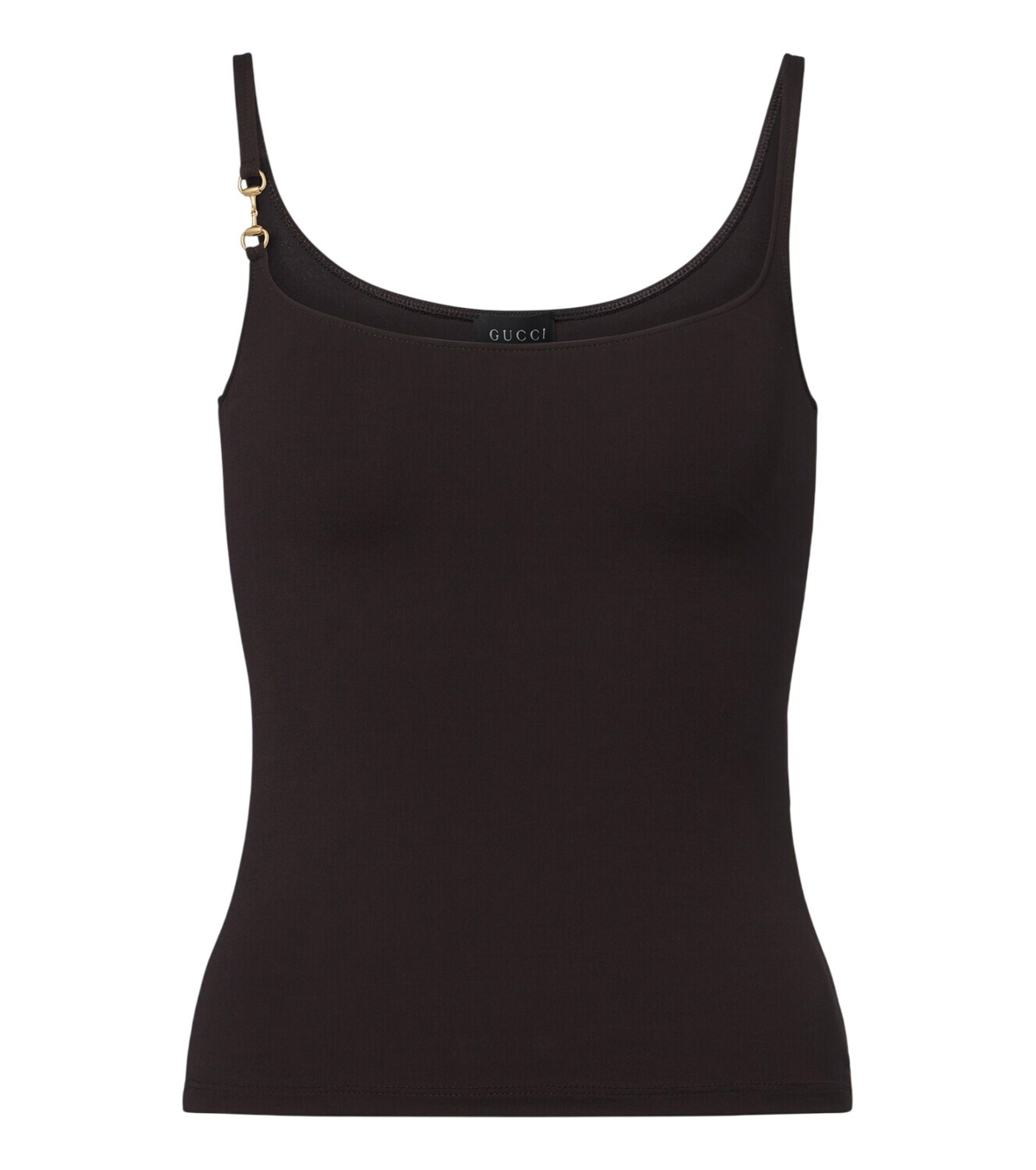 GUCCI Rib Cotton Tank Top with Gucci Print Gucci