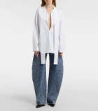 Alaïa Scarf cotton blouse