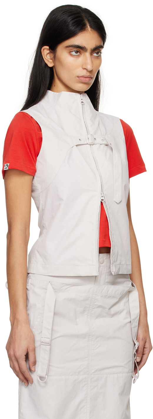 OPEN YY Gray Belted Vest