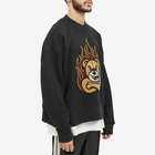 Moncler Men's Genius x Palm Angels Angry Bear Crew Neck Sweat in Black