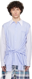 Charles Jeffrey LOVERBOY Blue & White Hug Shirt