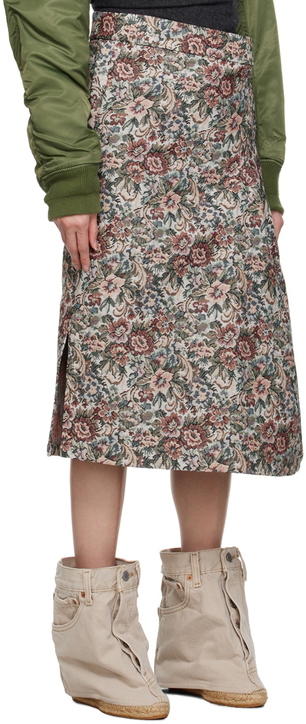 Bless Multicolor Floral Midi Skirt