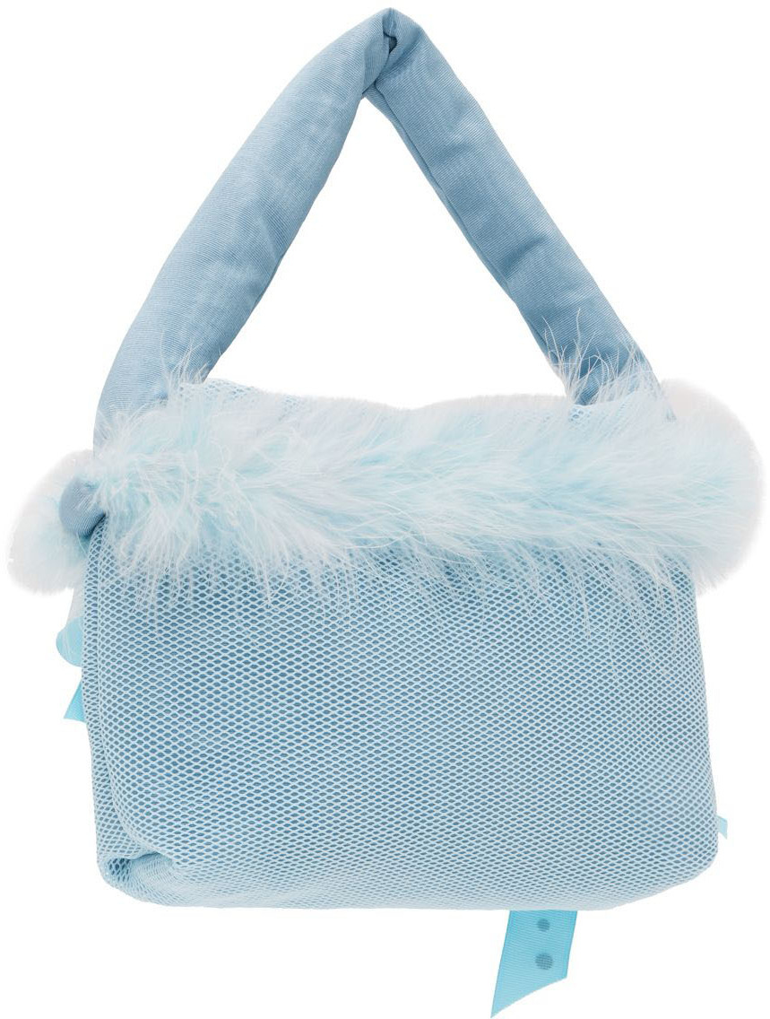 ORIENS Blue Neptune Puff Top Handle Bag