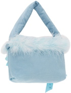 ORIENS Blue Neptune Puff Top Handle Bag