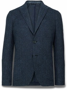 Etro - Slim-Fit Paisley-Jacquard Cotton Blazer - Blue