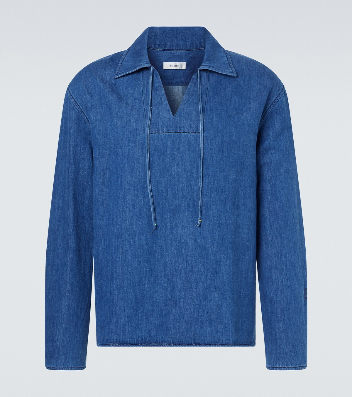 Commas Tie-neck denim shirt