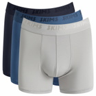 SKIMS Men's Stretch 3 Inch Boxer Brief 3 Pack in Indigo Multi