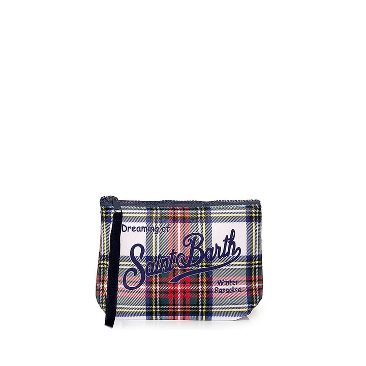 Photo: MC2 Saint Barth Aline Wooly Pochette With White Tartan Print