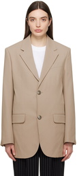 AMI Paris Taupe Buttoned Blazer