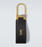 Saint Laurent Tiny Cassandre leather keychain