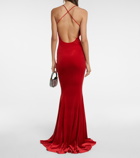 Norma Kamali Fishtail velvet gown