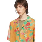 Dries Van Noten Orange Floral Carltone Shirt