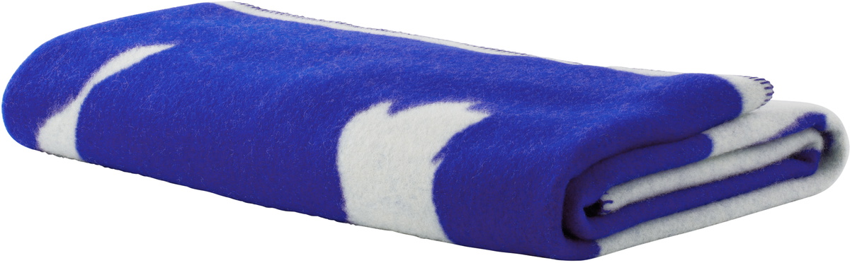 Burberry Navy & White EKD Wool Blanket