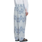 Dries Van Noten Blue Verner Panton Edition Piene Tris Trousers