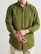 Massimo Alba - Genova Brushed Cotton-Corduroy Shirt - Green