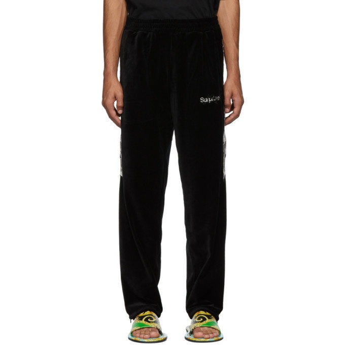 Photo: Doublet Black Lined Chaos Embroidery Lounge Pants