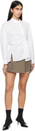 Juun.J White Twisted Wrap Shirt