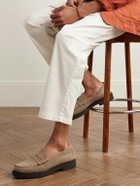 G.H. BASS - Weejuns Step Larson Suede Penny Loafers - Neutrals